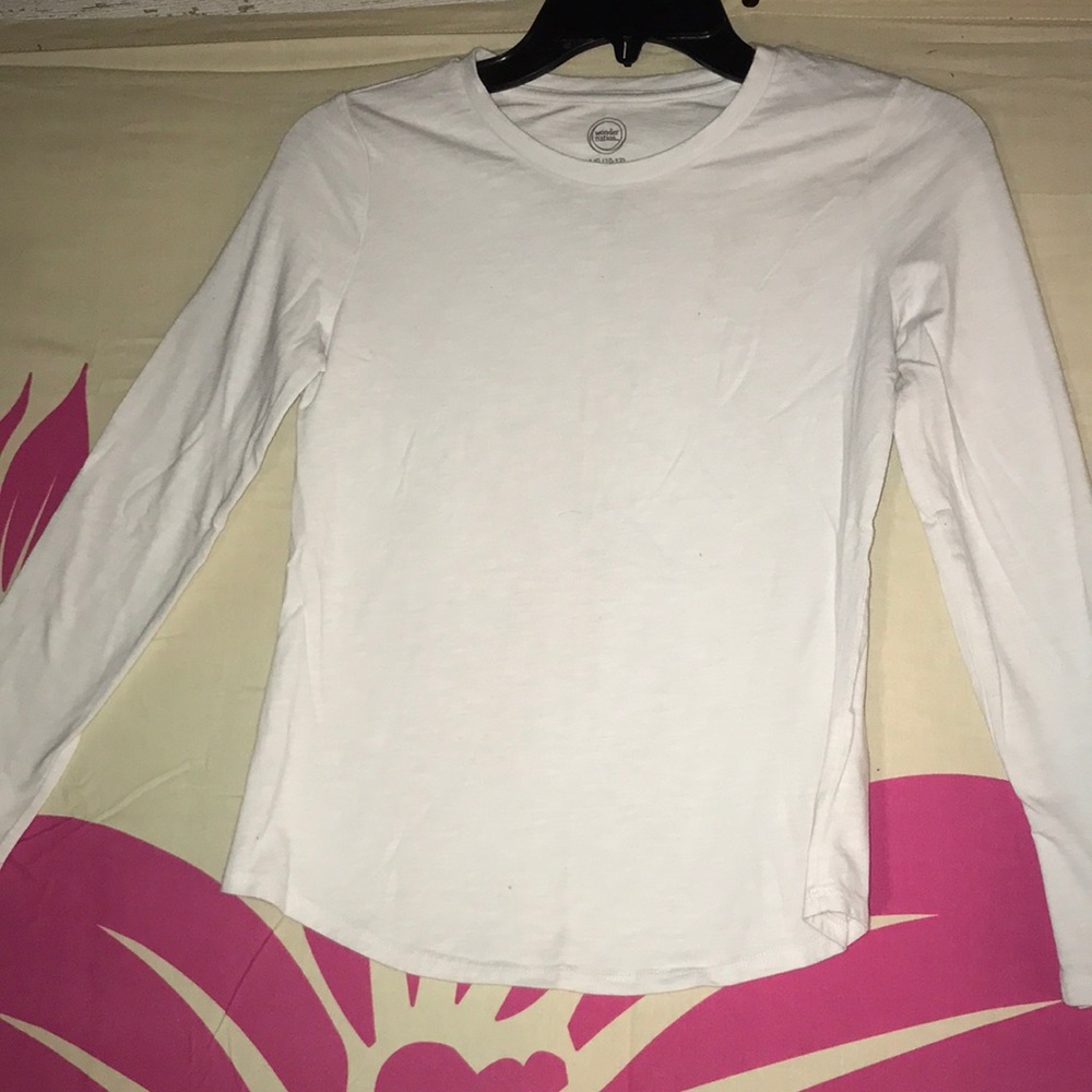 One long sleeved t-shirt by wonder nation. No stains or tears.